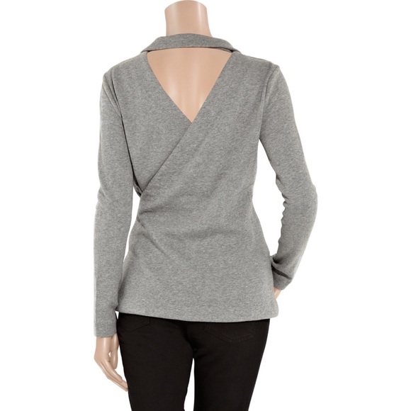 T by Alexander Wang Gray Jersey Blazer - Picture 2 of 3